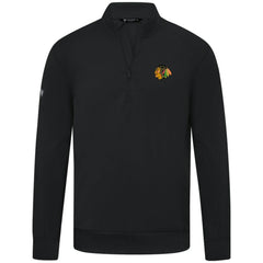 Chicago Blackhawks Levelwear Upright Tri-Blend Quarter-Zip Pullover - Black - NHL 203145948