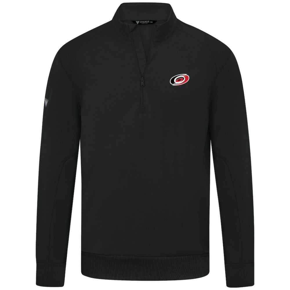 Carolina Hurricanes Levelwear Upright Tri-Blend Quarter-Zip Pullover - Black - NHL 203145953