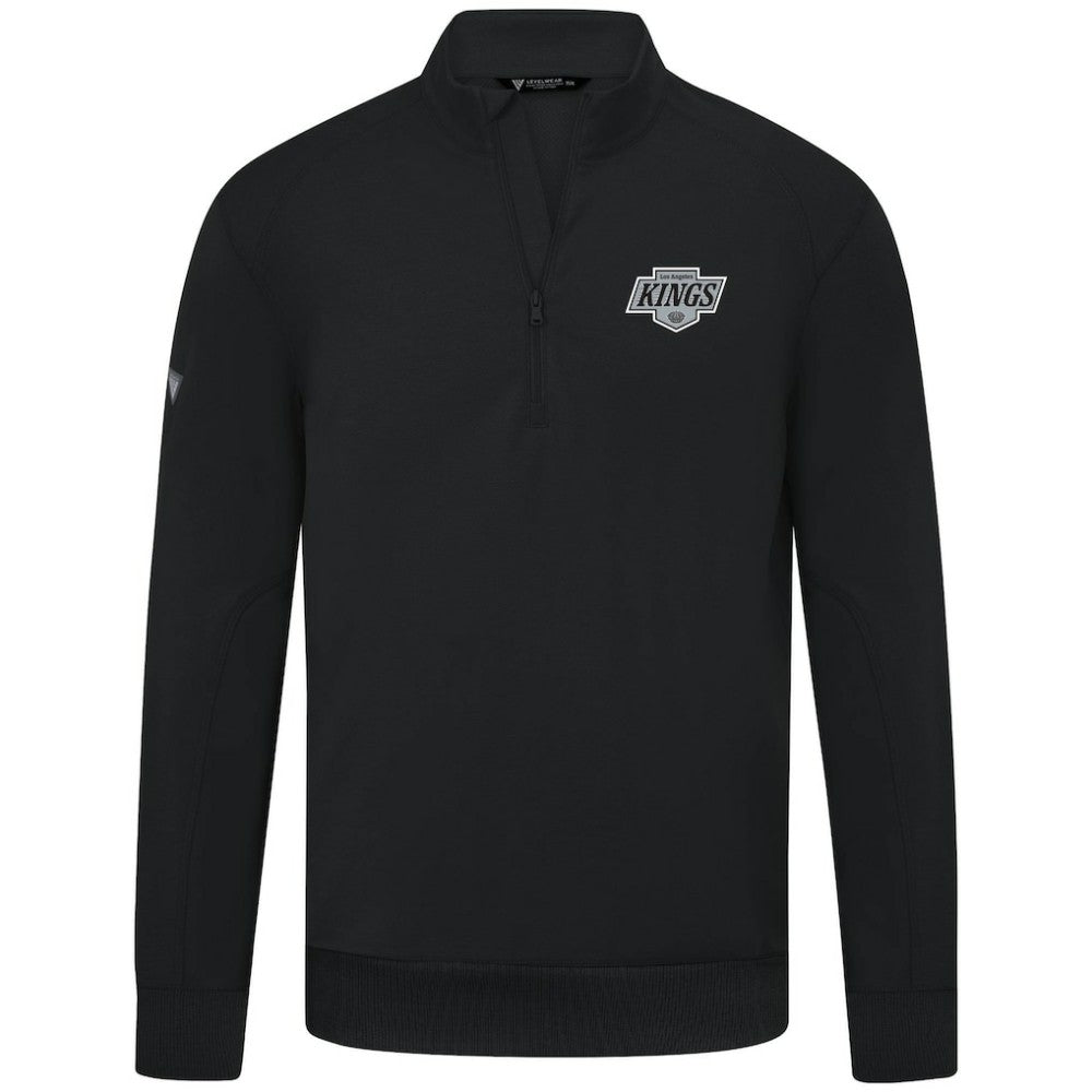 Los Angeles Kings Levelwear Upright Tri-Blend Quarter-Zip Pullover - Black - NHL 203145955