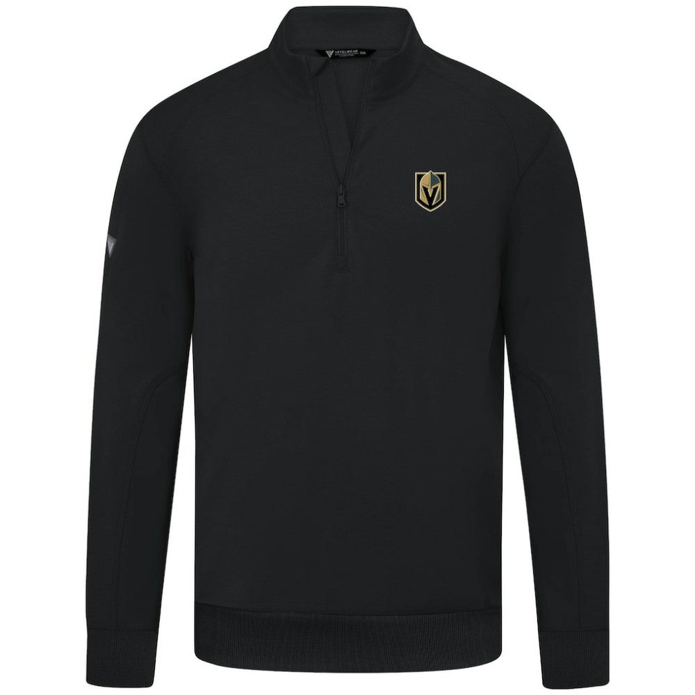 Vegas Golden Knights Levelwear Upright Tri-Blend Quarter-Zip Pullover - Black - NHL 203145960