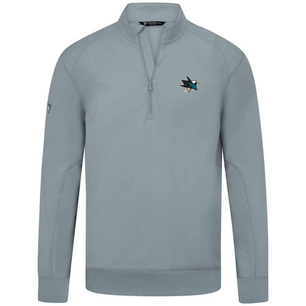 San Jose Sharks Levelwear Upright Tri-Blend Quarter-Zip Pullover - Gray - NHL 203145963