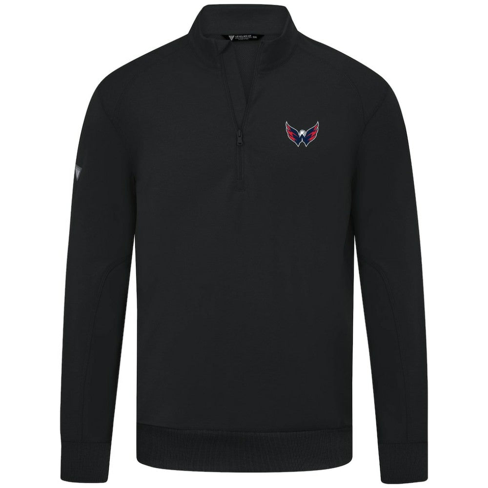 Washington Capitals Levelwear Upright Tri-Blend Quarter-Zip Pullover - Black - NHL 203145965