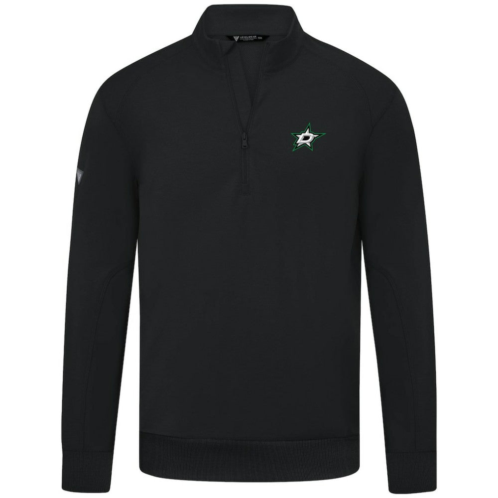 Dallas Stars Levelwear Upright Tri-Blend Quarter-Zip Pullover - Black - NHL 203145968