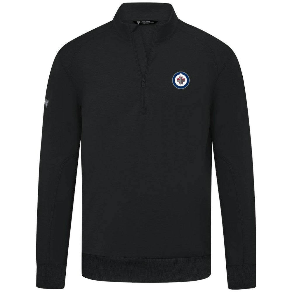 Winnipeg Jets Levelwear Upright Tri-Blend Quarter-Zip Pullover - Black - NHL 203145970