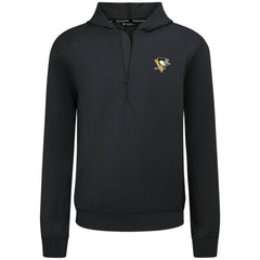 Pittsburgh Penguins Levelwear Technic Quarter-Zip Pullover Hoodie - Black - NHL 203145975