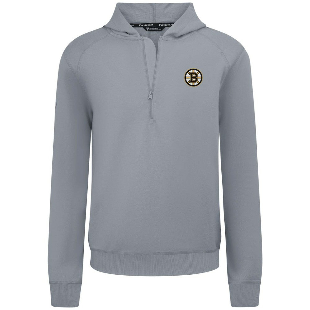 Boston Bruins Levelwear Technic Quarter-Zip Pullover Hoodie - Gray - NHL 203145978