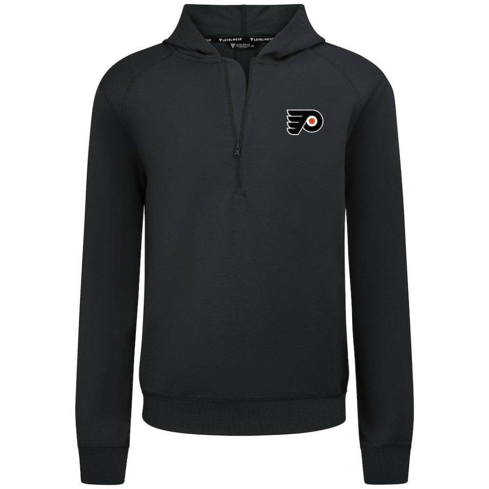 Philadelphia Flyers Levelwear Technic Quarter-Zip Pullover Hoodie - Black - NHL 203145984