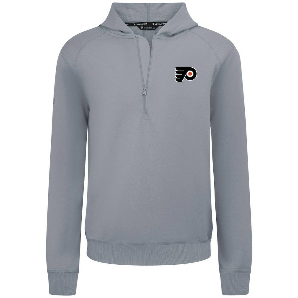 Philadelphia Flyers Levelwear Technic Quarter-Zip Pullover Hoodie - Gray - NHL 203145985