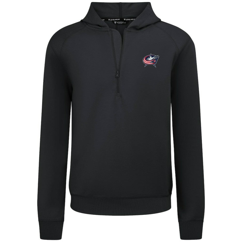 Columbus Blue Jackets Levelwear Technic Quarter-Zip Pullover Hoodie - Black - NHL 203145988