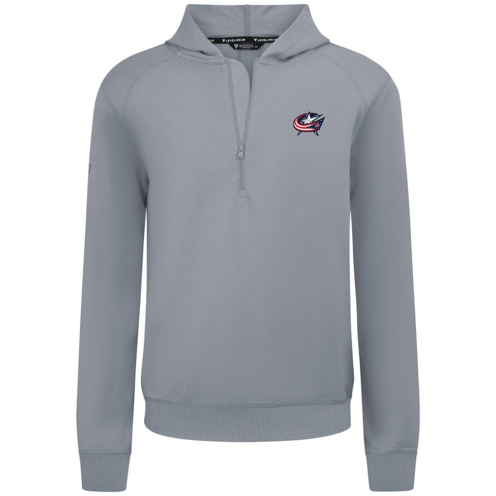 Columbus Blue Jackets Levelwear Technic Quarter-Zip Pullover Hoodie - Gray - NHL 203145989