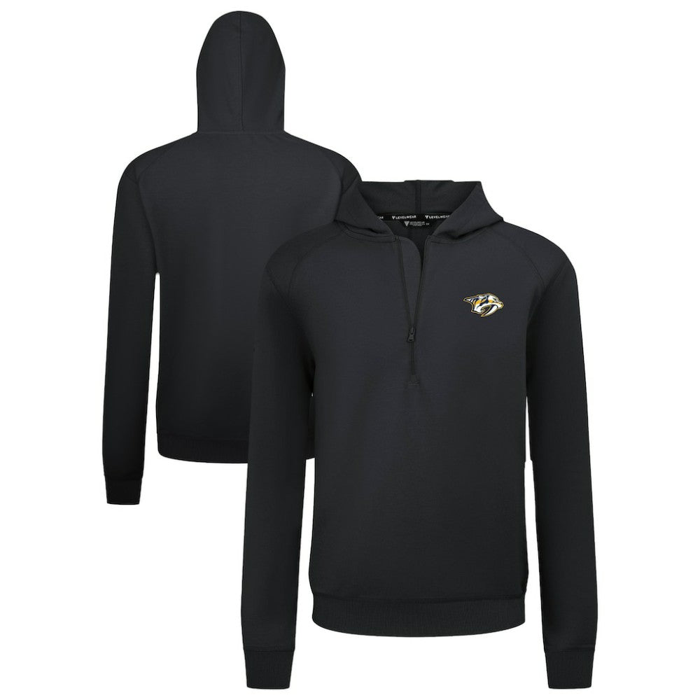 Nashville Predators Levelwear Technic Quarter-Zip Pullover Hoodie - Black - NHL 203145990