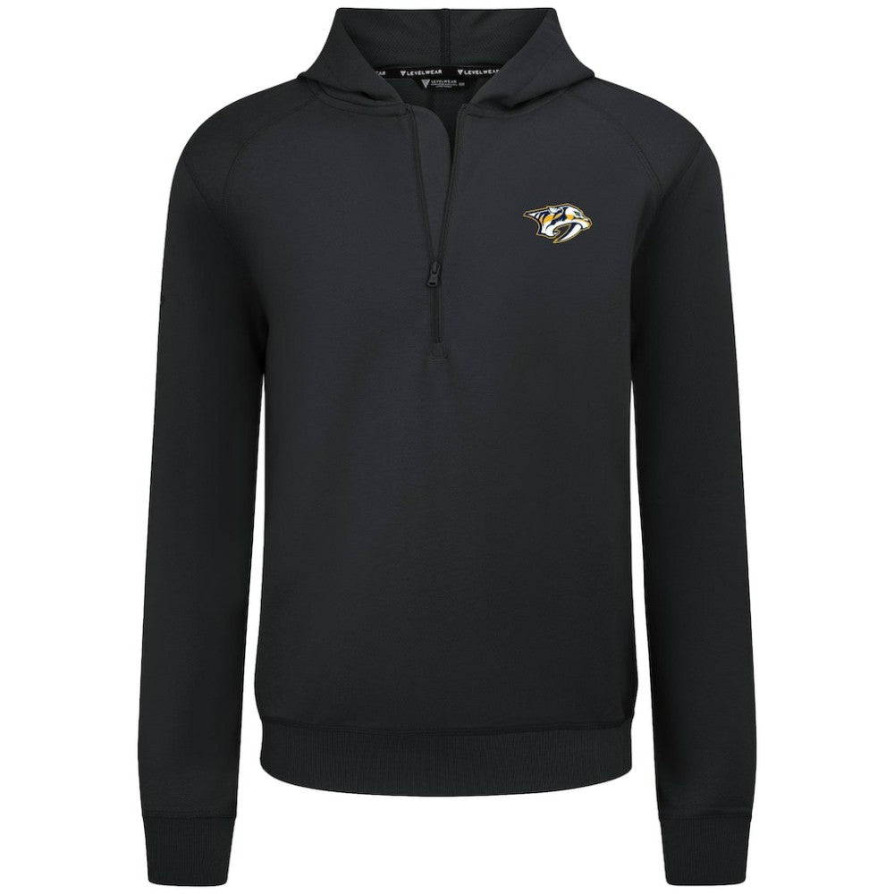 Nashville Predators Levelwear Technic Quarter-Zip Pullover Hoodie - Black - NHL 203145990