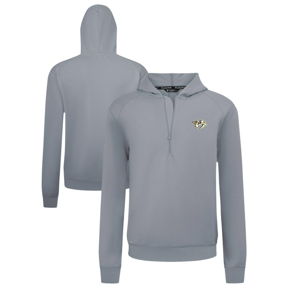Nashville Predators Levelwear Technic Quarter-Zip Pullover Hoodie - Gray - NHL 203145991