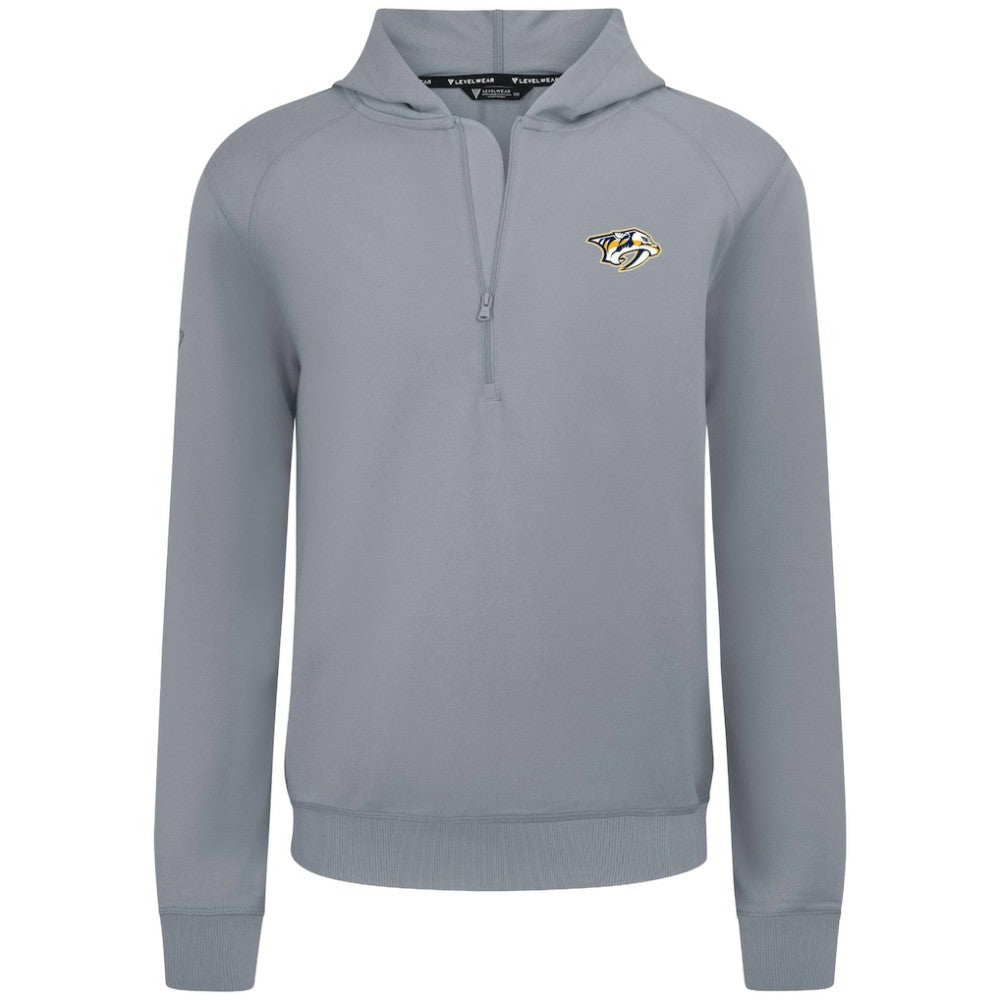 Nashville Predators Levelwear Technic Quarter-Zip Pullover Hoodie - Gray - NHL 203145991