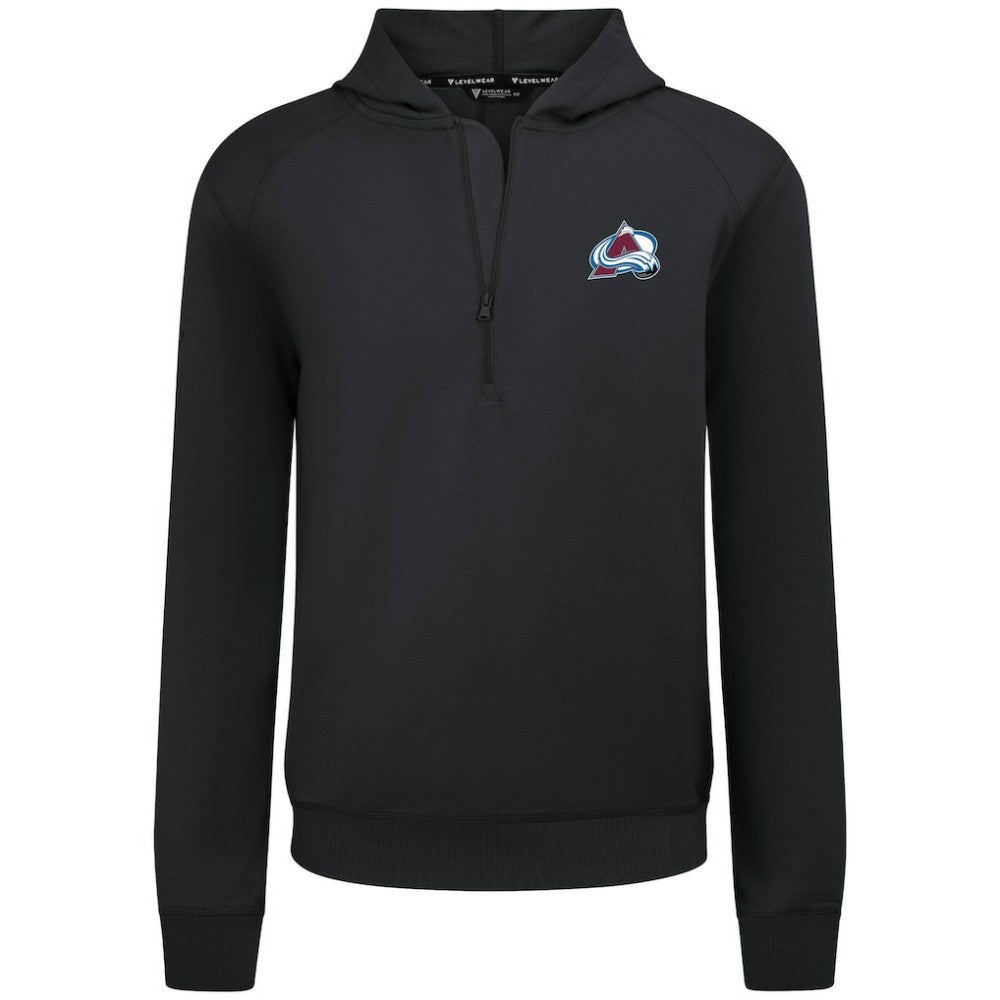 Colorado Avalanche Levelwear Technic Quarter-Zip Pullover Hoodie - Black - NHL 203145994