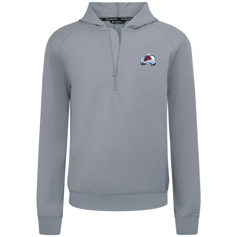 Colorado Avalanche Levelwear Technic Quarter-Zip Pullover Hoodie - Gray - NHL 203145995