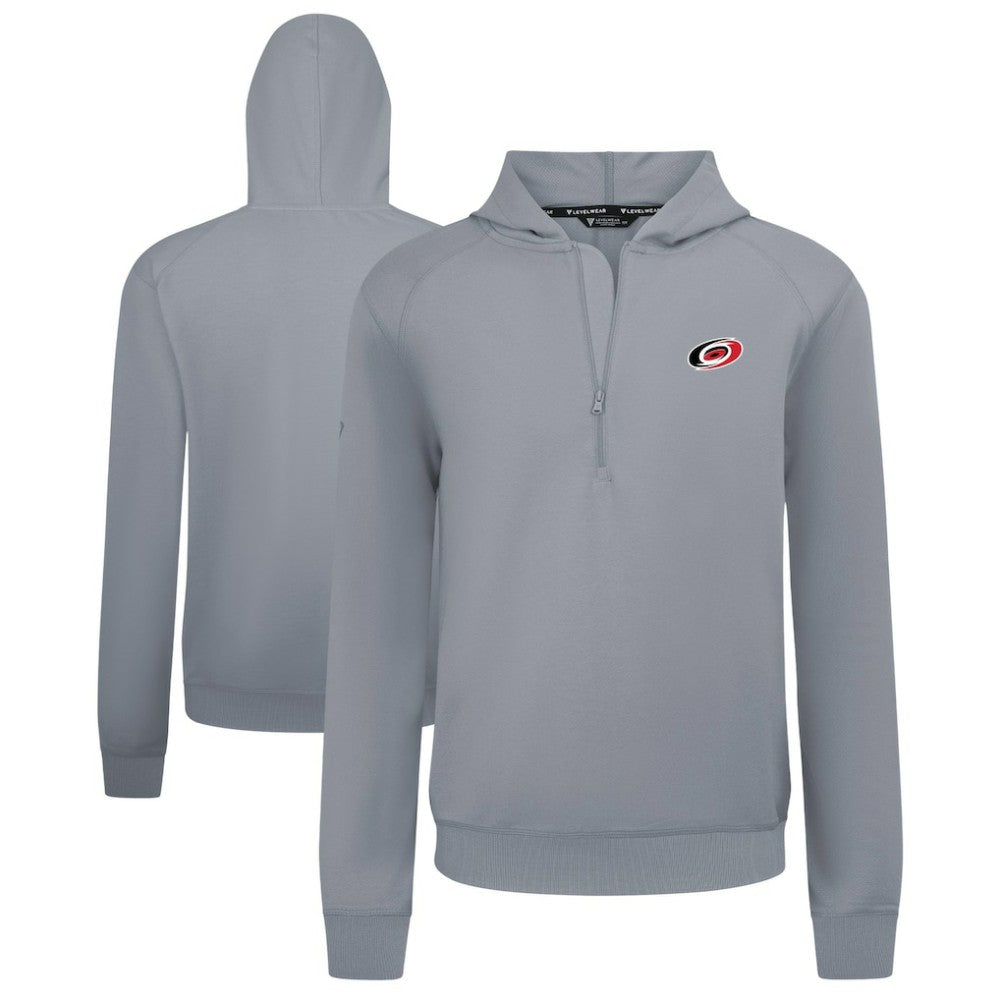 Carolina Hurricanes Levelwear Technic Quarter-Zip Pullover Hoodie - Gray - NHL 203145999