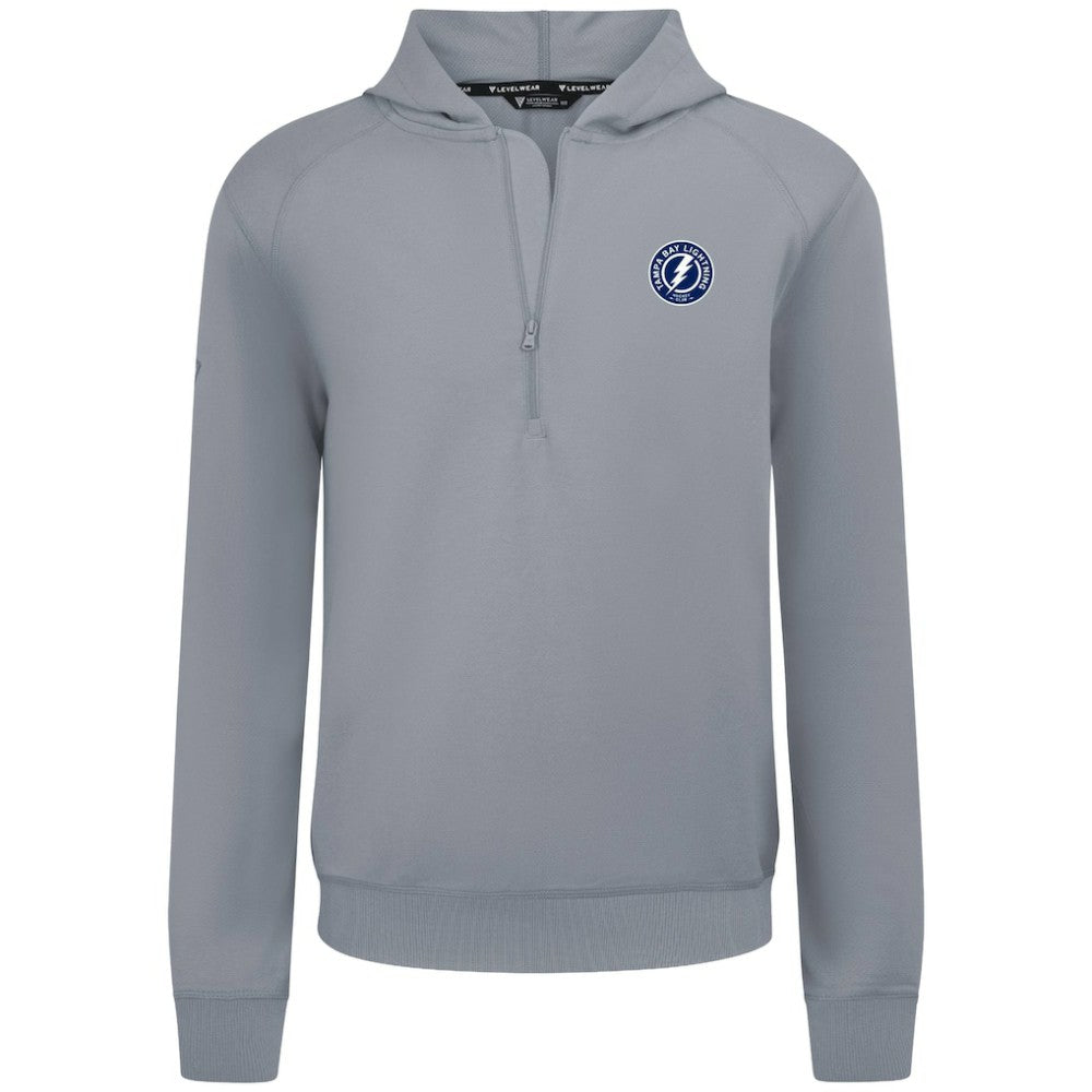 Tampa Bay Lightning Levelwear Technic Quarter-Zip Pullover Hoodie - Gray - NHL 203146002