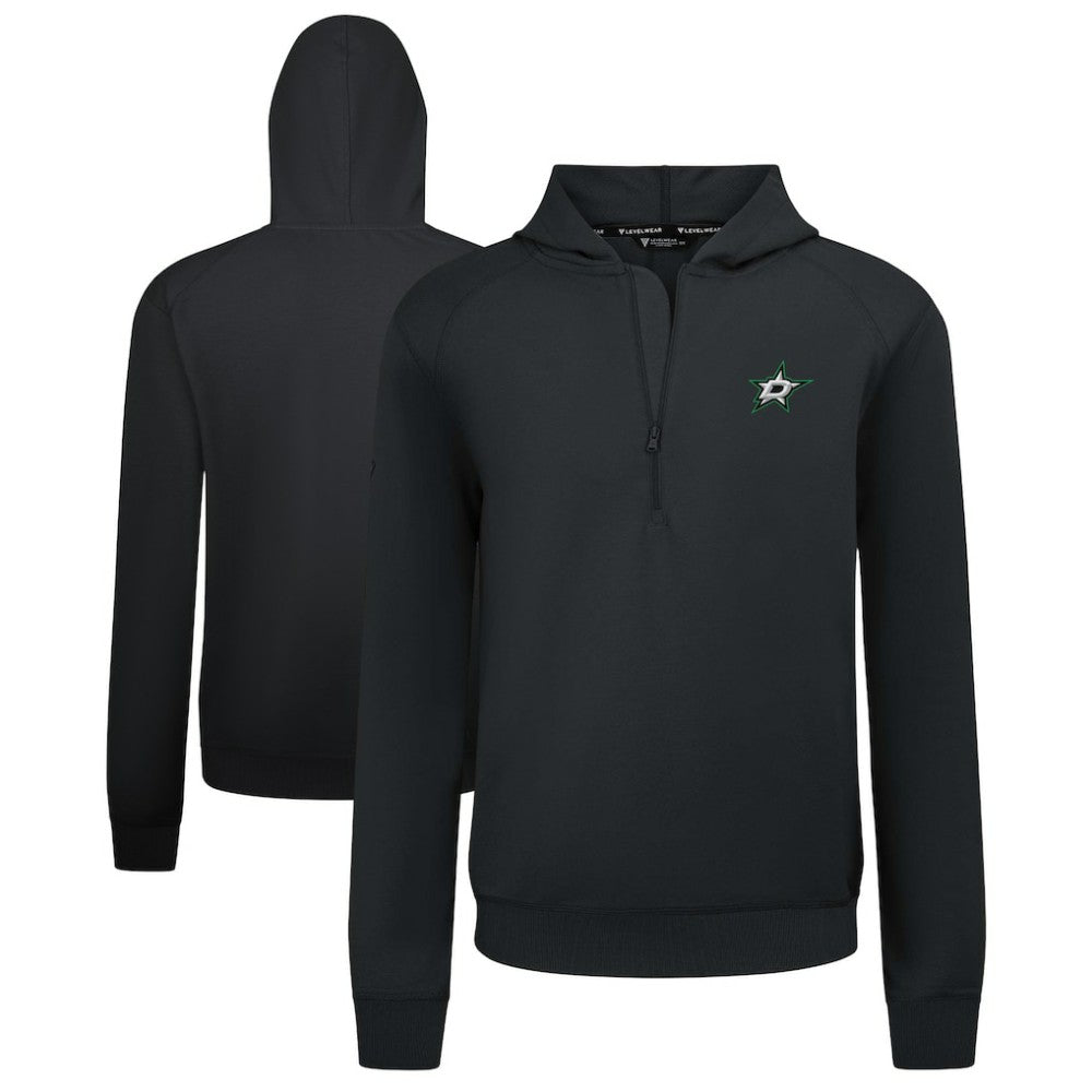 Dallas Stars Levelwear Technic Quarter-Zip Pullover Hoodie - Black - NHL 203146005