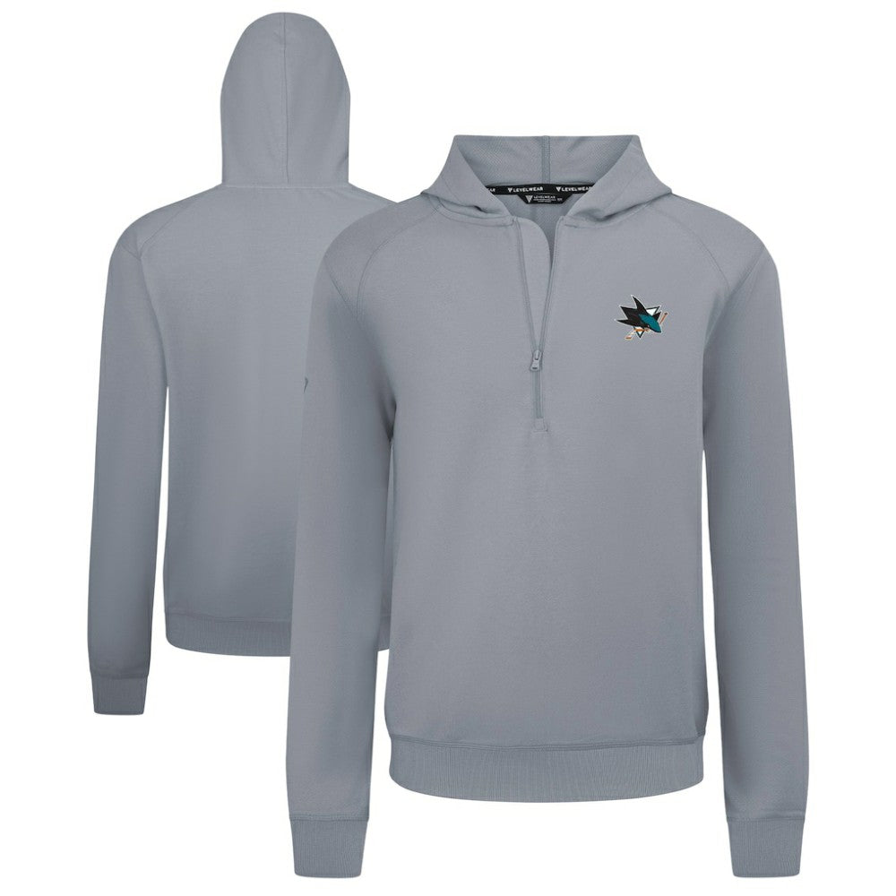 San Jose Sharks Levelwear Technic Quarter-Zip Pullover Hoodie - Gray - NHL 203146010