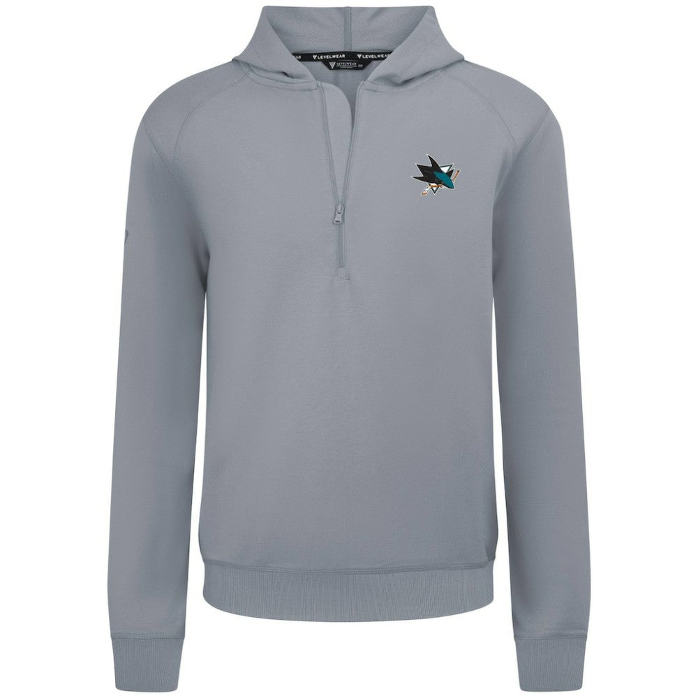 San Jose Sharks Levelwear Technic Quarter-Zip Pullover Hoodie - Gray - NHL 203146010