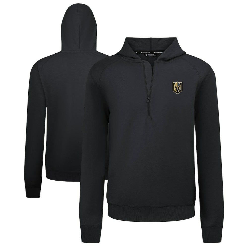 Vegas Golden Knights Levelwear Technic Quarter-Zip Pullover Hoodie - Black - NHL 203146013