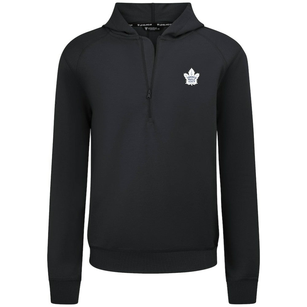 Toronto Maple Leafs Levelwear Technic Quarter-Zip Pullover Hoodie - Black - NHL 203146020