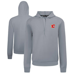 Calgary Flames Levelwear Technic Quarter-Zip Pullover Hoodie - Gray - NHL 203146021