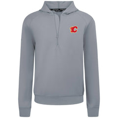 Calgary Flames Levelwear Technic Quarter-Zip Pullover Hoodie - Gray - NHL 203146021