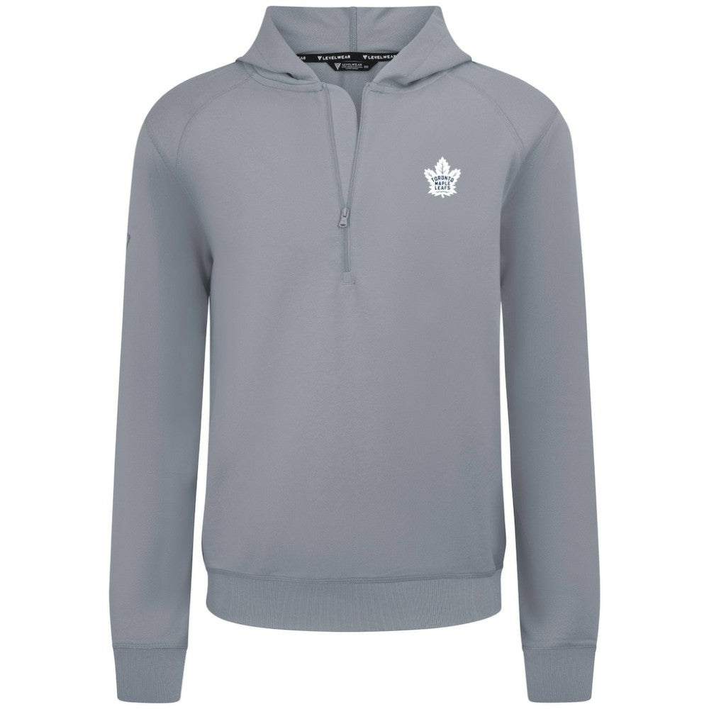 Toronto Maple Leafs Levelwear Technic Quarter-Zip Pullover Hoodie - Gray - NHL 203146023