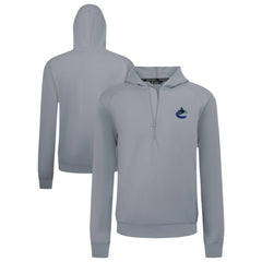 Vancouver Canucks Levelwear Technic Quarter-Zip Pullover Hoodie - Gray - NHL 203146030