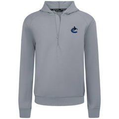 Vancouver Canucks Levelwear Technic Quarter-Zip Pullover Hoodie - Gray - NHL 203146030