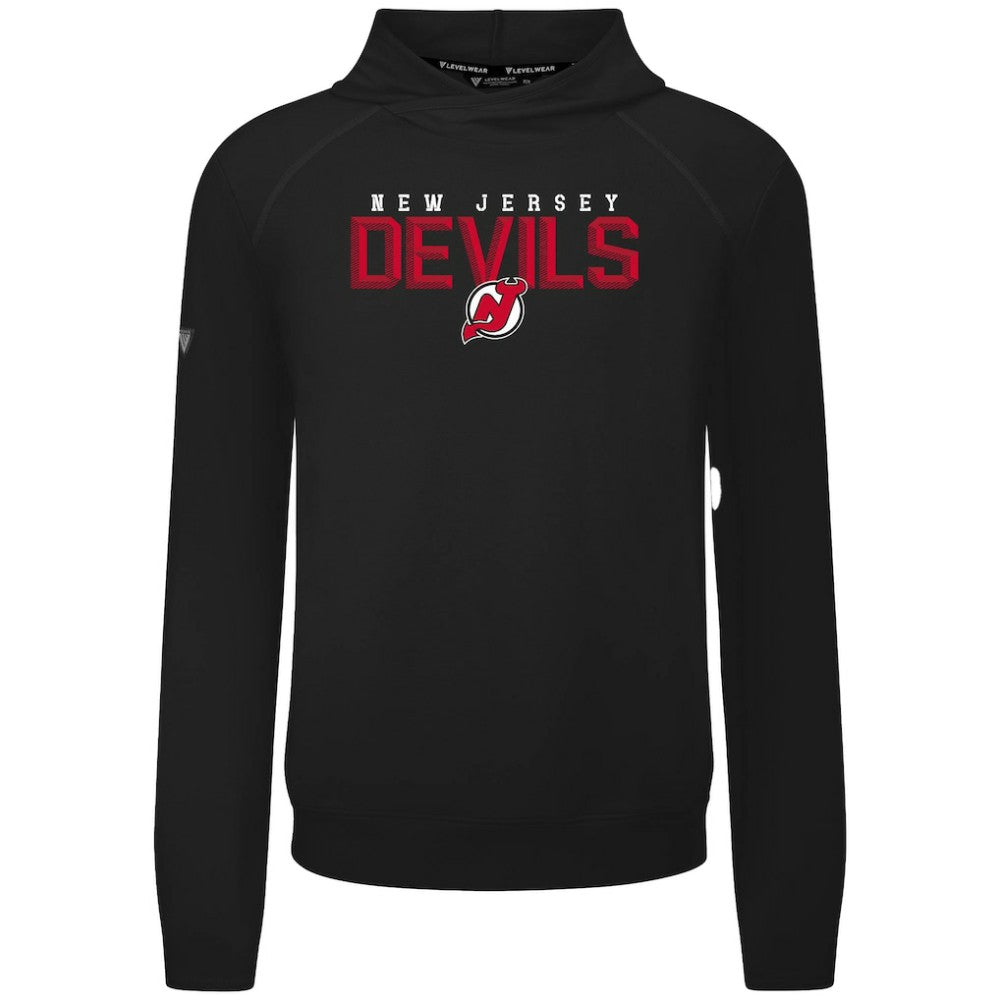 New Jersey Devils Levelwear Mandate Carve Tri-Blend Pullover Hoodie - Black - NHL 203146033