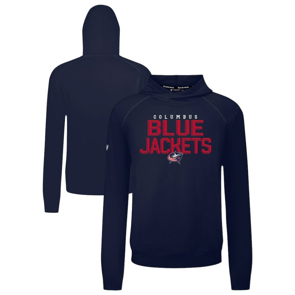 Columbus Blue Jackets Levelwear Mandate Carve Tri-Blend Pullover Hoodie - Navy - NHL 203146036