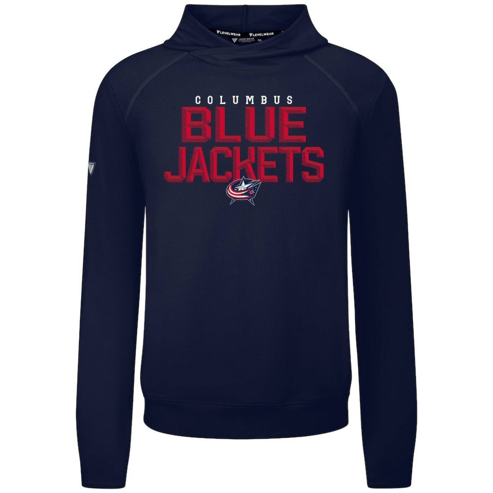 Columbus Blue Jackets Levelwear Mandate Carve Tri-Blend Pullover Hoodie - Navy - NHL 203146036