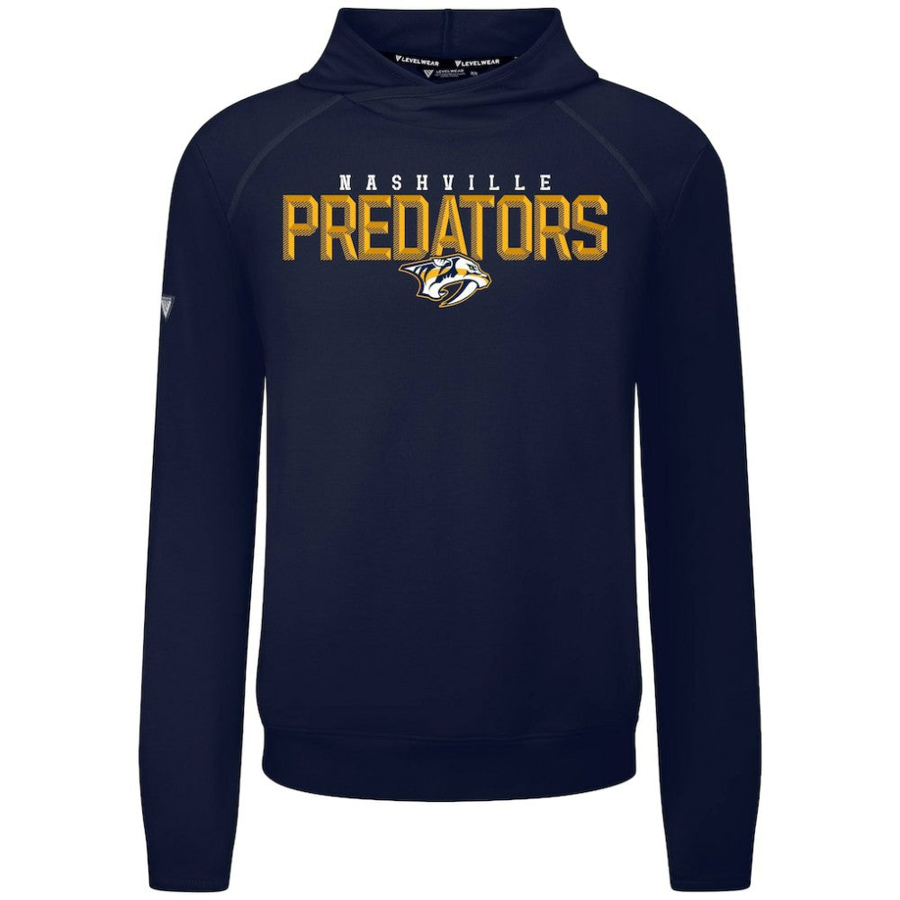 Nashville Predators Levelwear Mandate Carve Tri-Blend Pullover Hoodie - Navy - NHL 203146037