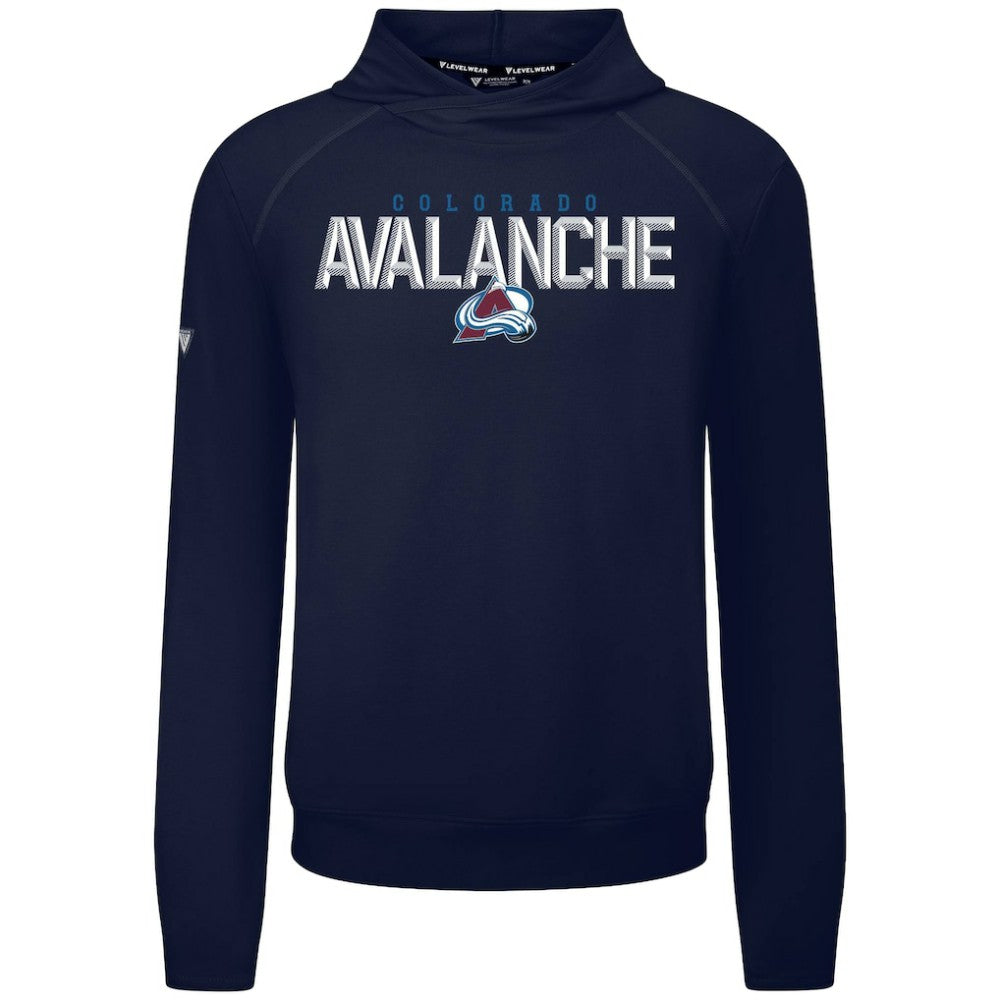 Colorado Avalanche Levelwear Mandate Carve Tri-Blend Pullover Hoodie - Navy - NHL 203146038