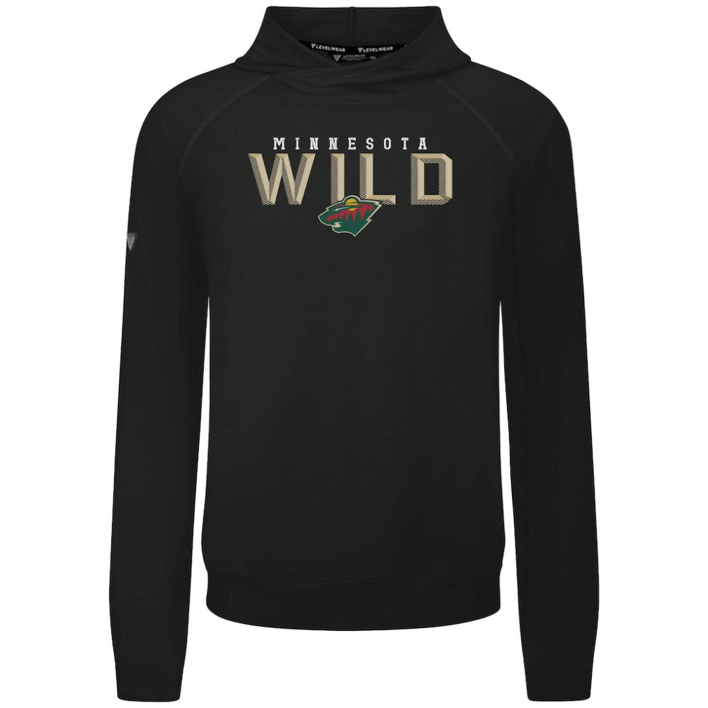Minnesota Wild Levelwear Mandate Carve Tri-Blend Pullover Hoodie - Black - NHL 203146039