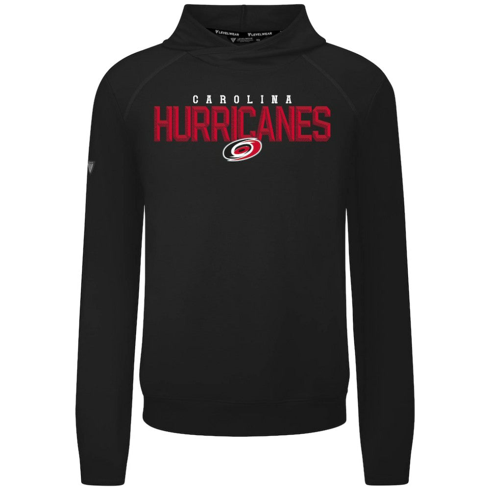 Carolina Hurricanes Levelwear Mandate Carve Tri-Blend Pullover Hoodie - Black - NHL 203146041