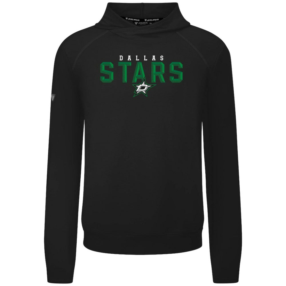 Dallas Stars Levelwear Mandate Carve Tri-Blend Pullover Hoodie - Black - NHL 203146045