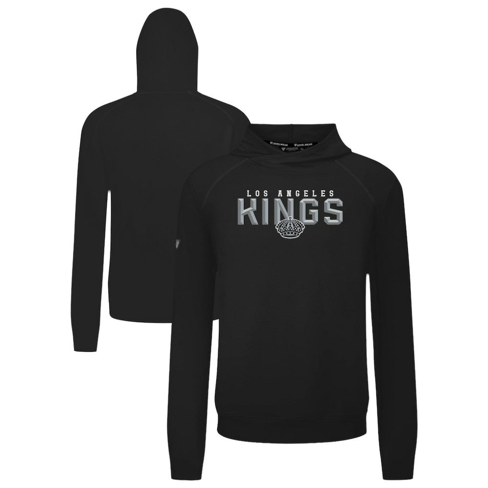 Los Angeles Kings Levelwear Mandate Carve Tri-Blend Pullover Hoodie - Black - NHL 203146046