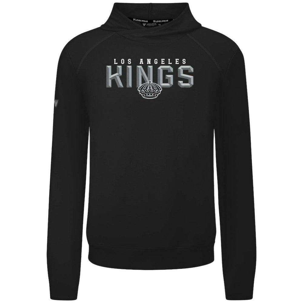 Los Angeles Kings Levelwear Mandate Carve Tri-Blend Pullover Hoodie - Black - NHL 203146046