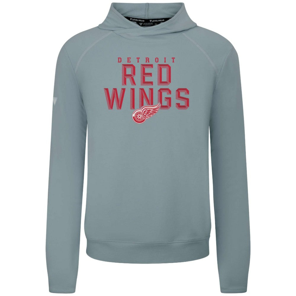 Detroit Red Wings Levelwear Mandate Carve Tri-Blend Pullover Hoodie - Gray - NHL 203146050