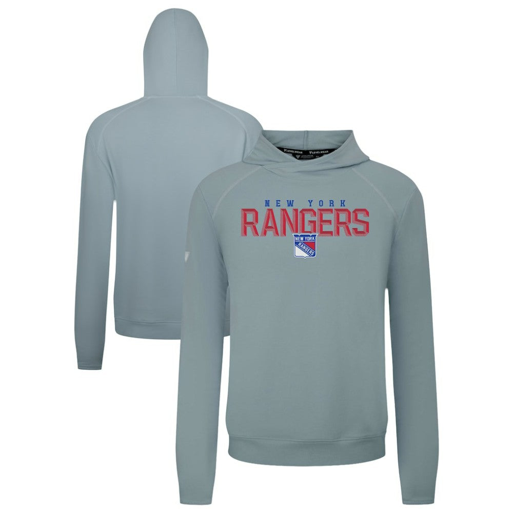New York Rangers Levelwear Mandate Carve Tri-Blend Pullover Hoodie - Gray - NHL 203146053