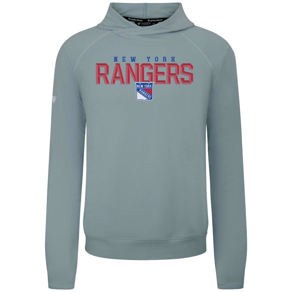 New York Rangers Levelwear Mandate Carve Tri-Blend Pullover Hoodie - Gray - NHL 203146053