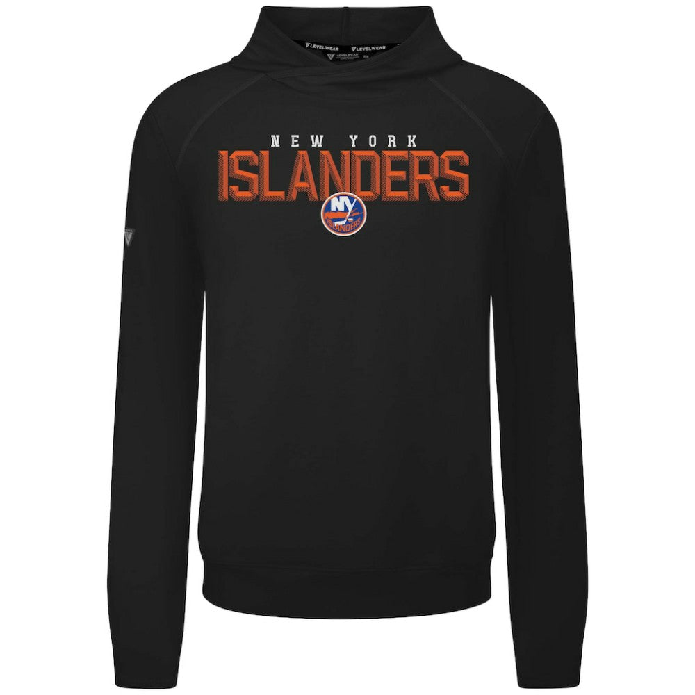 New York Islanders Levelwear Mandate Carve Tri-Blend Pullover Hoodie - Black - NHL 203146054
