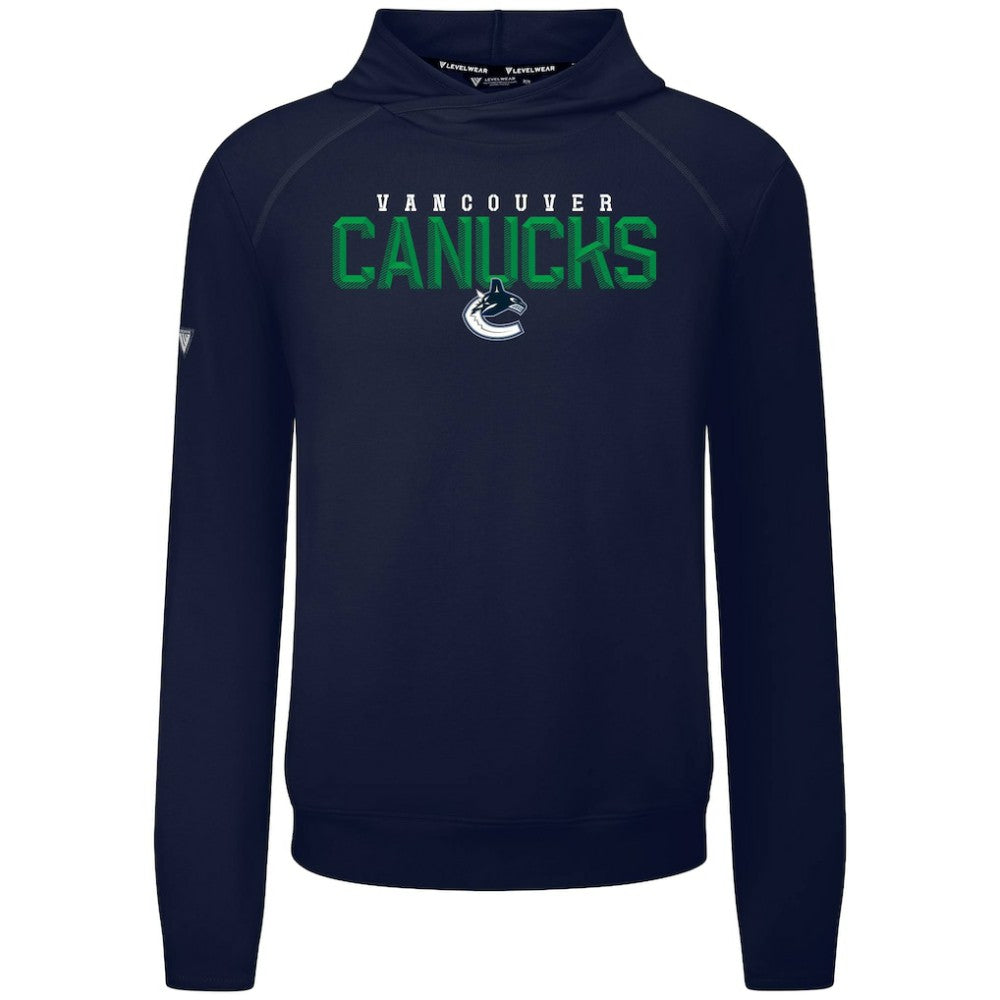 Vancouver Canucks Levelwear Mandate Carve Tri-Blend Pullover Hoodie - Blue - NHL 203146058