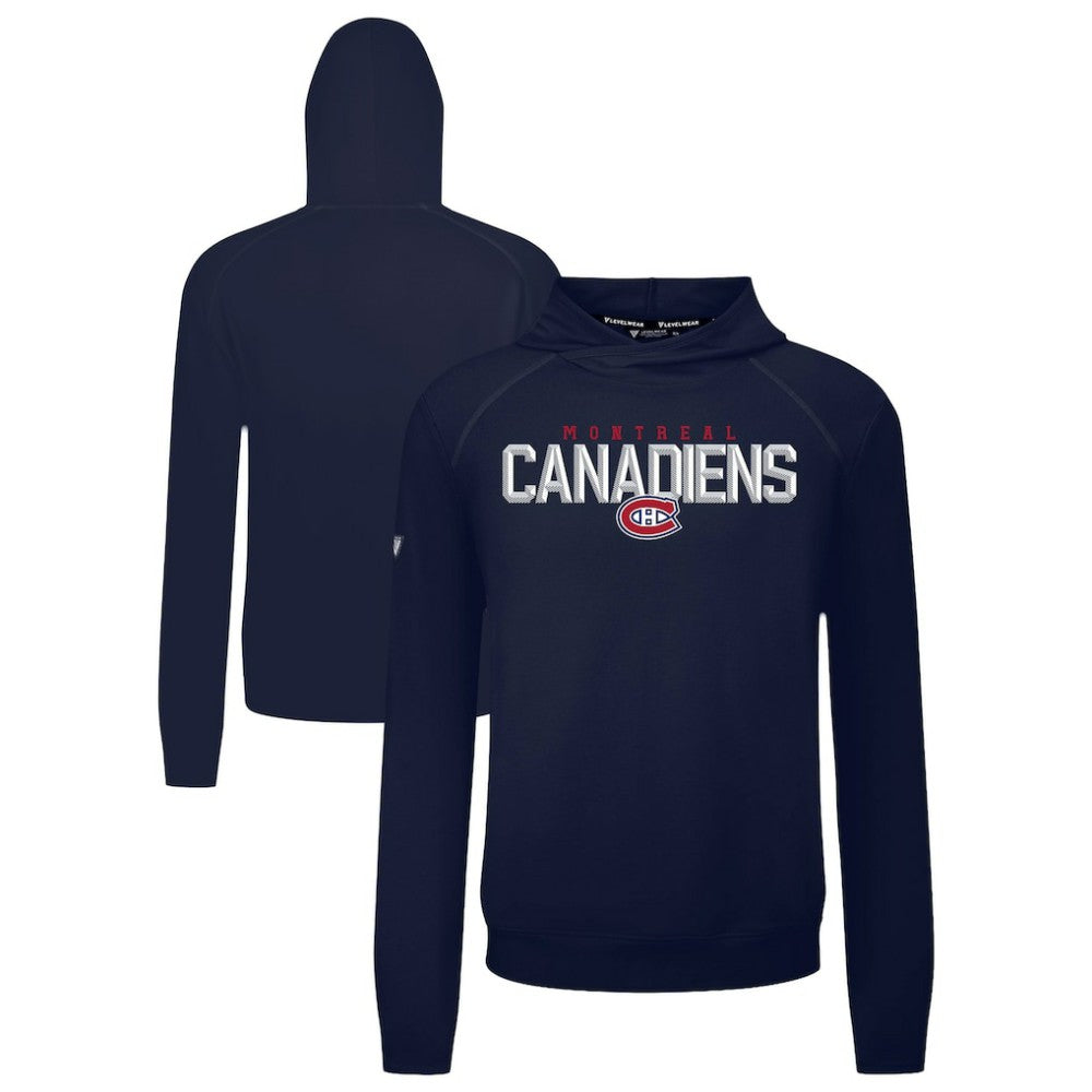 Montreal Canadiens Levelwear Mandate Carve Tri-Blend Pullover Hoodie - Navy - NHL 203146059