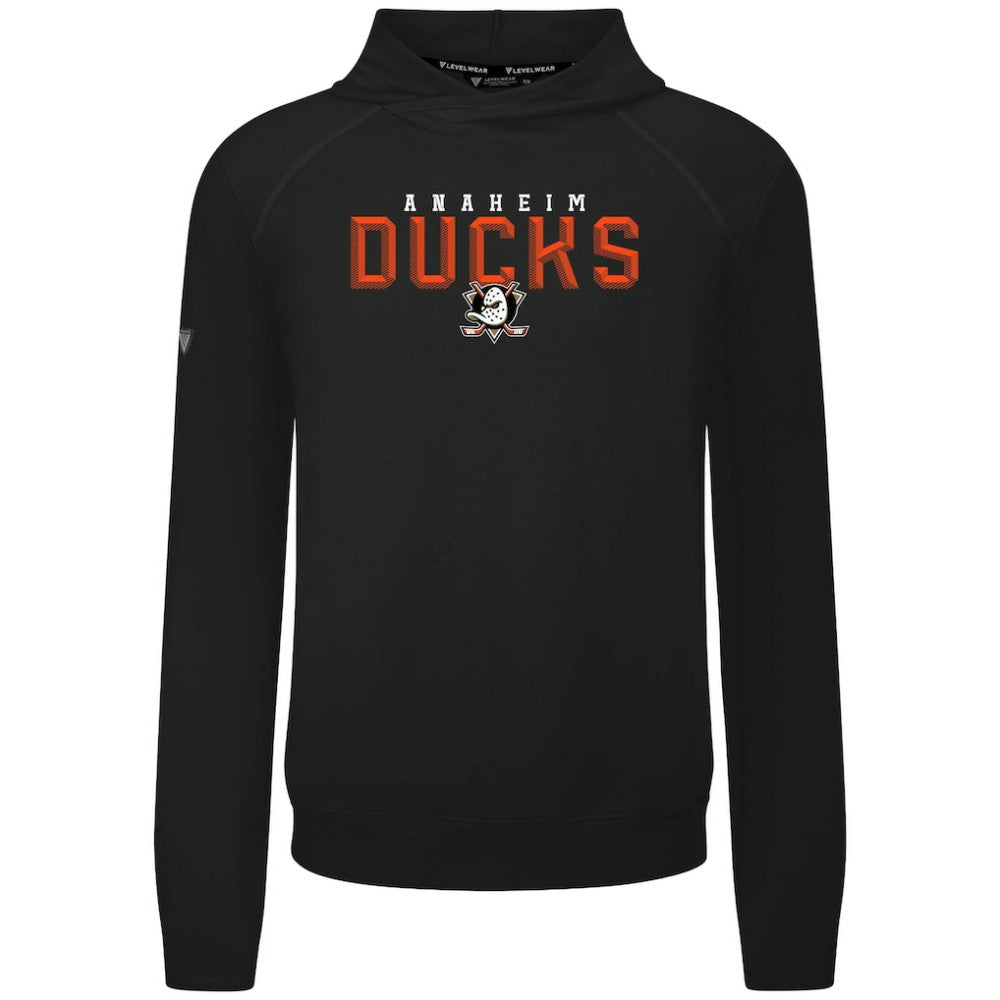 Anaheim Ducks Levelwear Mandate Carve Tri-Blend Pullover Hoodie - Black - NHL 203146060