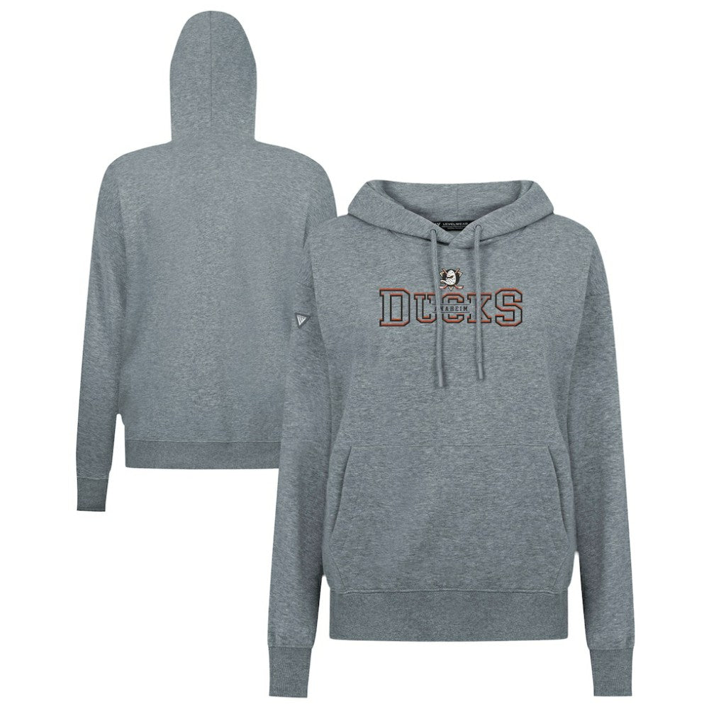Anaheim Ducks Levelwear Women's Adorn Journey Pullover Hoodie - Gray - NHL 203146096